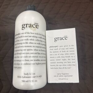 Philosophy Pure Grace Body Lotion and Spray Set - Black and White